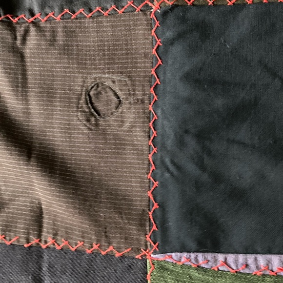 Vtg Handmade Repurposed Fabric Patchwork Quilt Top Unfinished 78"x86" - Picture 6 of 15